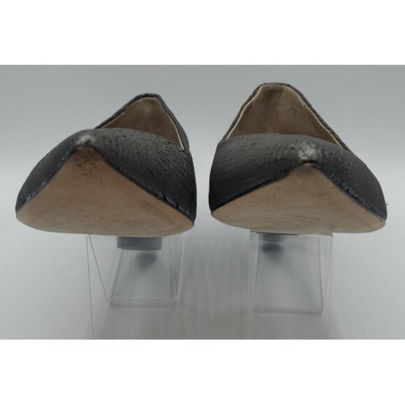 DONALD J PLINER  GEM Gray Snakeskin Pumps ITALY 10M Heels - Picture 9 of 11